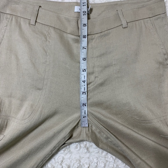Vince Women's Linen Blend Cargo Jogger Trouser Pants Khaki Sz 4 - Picture 10 of 13